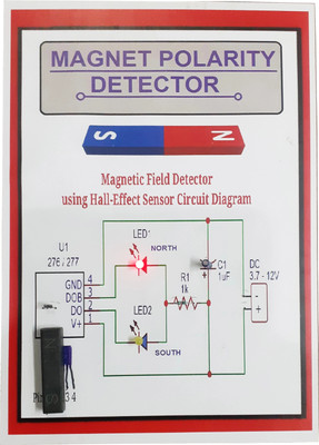 MELODY's Magnetic Polarity Detector Physics Working Science Project. Security Circuit and Motion Detector Electronic Hobby Kit