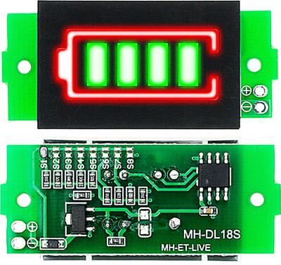 Electronics Crafts Lithium Battery Level Indicator Module (Pack of 1) Electronic Components Electronic Hobby Kit