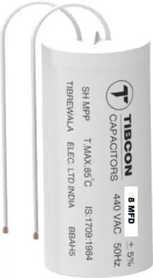 M&M HARIS 8 MFD 440V TIBCON Capacitor for Motor & Fan Motors ( Pack of 1 ) Motor Control Electronic Hobby Kit