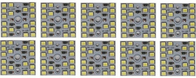 ROOPREKHA 10 Pcs 12 Volt DC 9 watt Direct on Board Led Bulb Raw Materials White Color Light Electronic Hobby Kit