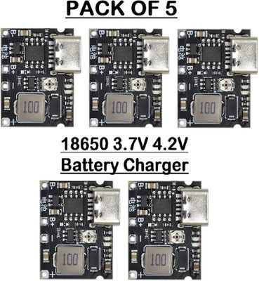 SG Flash PACK OF 5 3.5V to 5V/9V Lithium Battery 18650 Charge Module Electronic Components Electronic Hobby Kit