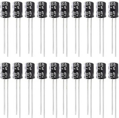 R&D 470uF 50V 105C Radial Electrolytic Capacitor 10x18mm Pack of 20 Electronic Components Electronic Hobby Kit