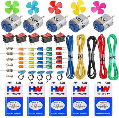 OPULENTSD Science Experiment School Science Project dc Motor kit 61 Item Electronic Components Electronic Hobby Kit
