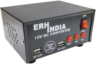 Esptronics 200W Dc to 220v Ac Converter Mini Car Inverter for LED TV, Mobile, Laptop Combo Set(Black)