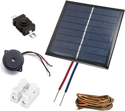 SYMFONIA Solar Panel for School Project Kit with Buzzer,Wires,Switch,Wire Connector Combo Alternative Energy Electronic Hobby Kit