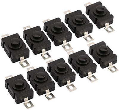 Universal Hub 10PCS Self Locking Switch, DC 260V 1.5 A Tactile Switch 2Pin On Off Push Button Electronic Components Electronic Hobby Kit