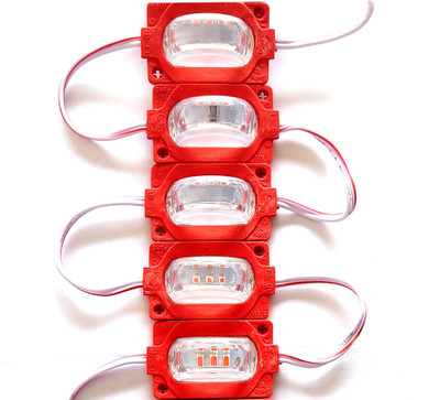 Wenray 5 Pieces (RED) 12V 1.5 Watt DC Tyre LED Module Light Multipurpose use for Electronic Components Electronic Hobby Kit