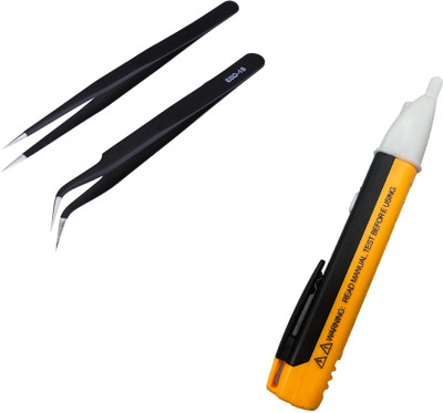 Sharum Crafts Anti Static Tweezer 2pc & Voltage Tester Power Supply Electronic Hobby Kit