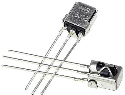 MIFRA ELECTRONICS TSOP 1838B 3-Pin Infrared IR Receiver Sensor (2 Pcs) Electronic Components Electronic Hobby Kit
