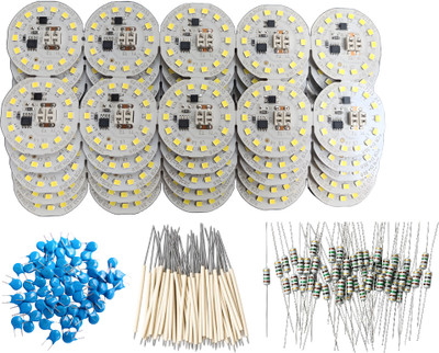 Candor 50 Pics 9 Watt GAMMA DOB LED Bulb Raw Material White Color Light ...