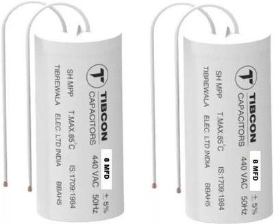Spinxx 8 MFD TIBCON Capacitor for Motor & Fan Motors ( Pack of 2 ) Motor Control Electronic Hobby Kit