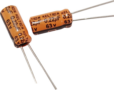 Lexa keltron 0.22UF MFD 63 volt electrolytic capacitor ( pack of 10 units ) Educational Electronic Hobby Kit