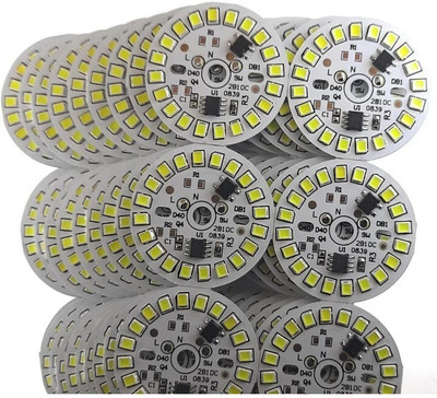 SHIVSHAKTI 20 Pics 9 Watt Direct On Board LED Bulb Raw Materials WHITE Color Light Electronic Hobby Kit