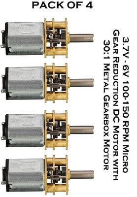 3REE PACK OF 4 60 RPM 3.7V-6V DC Micro Gear Reduction DC Motor Electronic Components Electronic Hobby Kit