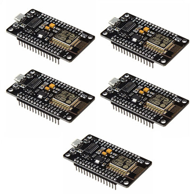 INVENTO 5Pcs Nodemcu ESP8266 CH340G Wireless Wi-Fi Internet Development Board Module IOT Automotive Electronic Hobby Kit