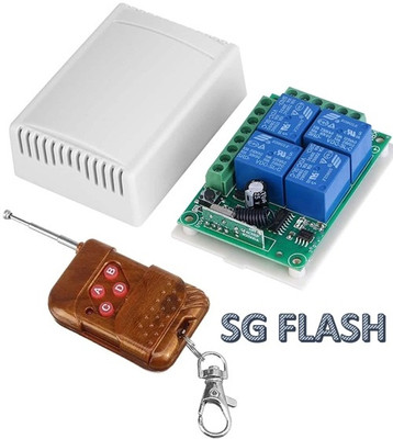 SG Flash 433MHz 24V 4 Channel Relay Module Wireless with RF Remote Control Switch SG Micro Controller Board Electronic Hobby Kit