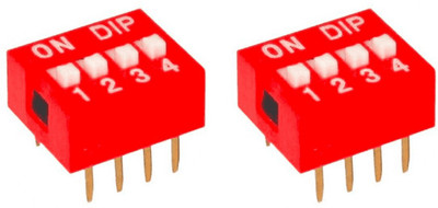 IOTCART 4 Way Slide Switch 2.54mm Pitch (Pack of 2) Electronic Components Electronic Hobby Kit