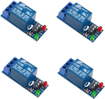 R&D New 4 Pcs 1 Channel 5V 10A Relay Control Board Module with Optocoupler Electronic Components Electronic Hobby Kit