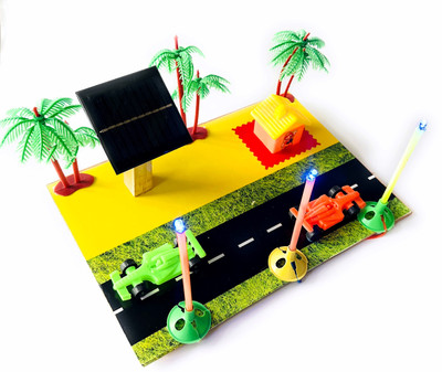 SR ROBOTICS Solar Street Light System School Working Model Educational Electronic Hobby Kit