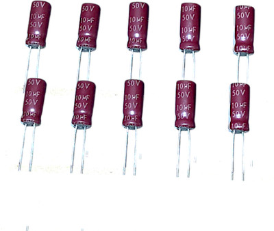 AVISRI 10 PIECES 10uF 50V 105°C electrolytic capacitor Electronic Components Electronic Hobby Kit