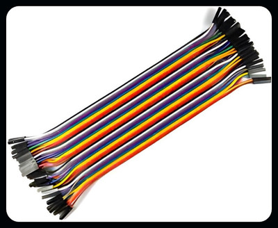randd A-Female to Female Jumper Wire 20cm - 40 pcs Multicolour Electronic Components Electronic Hobby Kit