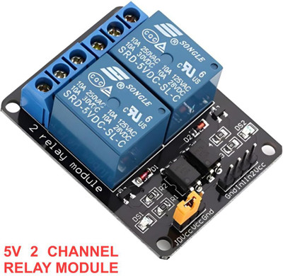 Scienticy 2 Channel 5V Relay Module With Optocoupler Protection Electronic Components Electronic Hobby Kit