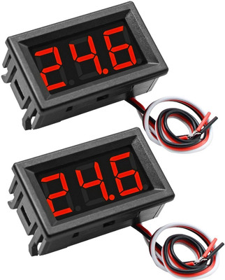 EASTRA PACK OF 2 DC(4.5V-30V) for Electromobility Vehicles; Red Display Voltmeter Electronic Components Electronic Hobby Kit
