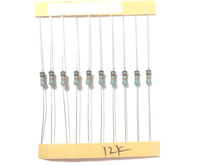 MIFRA ELECTRONICS 12k ohm 1/4 Resistors (10 pcs) Electronic Components Electronic Hobby Kit