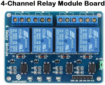 3REE 4-Channel Relay Module Board | 5V Relay Module Electronic Components Electronic Hobby Kit
