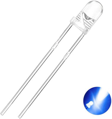 AVISRI 100Pcs 3mm Transparent BLUE LED for DIY Projects, PCB Circuits, Indicator Lights LED Module Electronic Hobby Kit