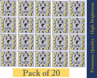 HouseOfCommon High Brightness (Pack of 20) 9w MCPCB Led Raw Material For Led Bulb Light Electronic Components Electronic Hobby Kit