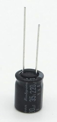MIFRA ELECTRONICS 220uf 35v Electrolytic capacitor (10 Pcs) Electronic Components Electronic Hobby Kit