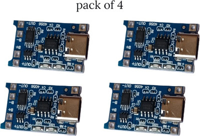 Electronics Crafts 4 Pcs TP4056 5V 1A 18650 LithiumBattery Charging Board With Protection C type Micro Controller Board Electronic Hobby Kit