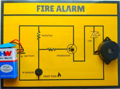 Iyzer Fire Alarm Working Model, Science Project Hobby Kit Educational Electronic Hobby Kit