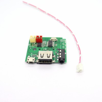 Electronics Crafts 5V BluetoothAmplifier FM USB AUX Card with mic AudioPlayer Decoder Module Kit 5w Electronic Components Electronic Hobby Kit