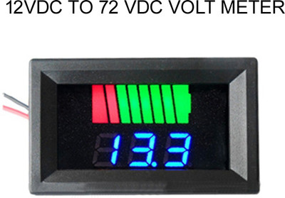 electrolight Charge Level Indicator 12V-72V Lithium Battery Capacity Meter LED Display. Meter Electronic Hobby Kit