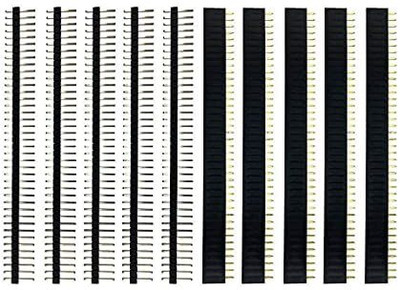 Universal Hub Combo of 40 Pin 2.54mm Male and Female Berg Strip Connector pin PAIR OF 5 Electronic Components Electronic Hobby Kit