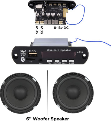 ots world Digital Audio Mp3/Fm Music Player Inbuilt 100w Amplifier with Dual Speaker Electronic Components Electronic Hobby Kit