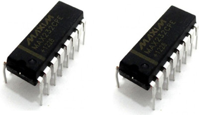 Technical hut 2 Pieces MAX232 Dual Driver/Receiver IC DIP-16 Package Educational Electronic Hobby Kit