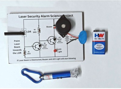 Esptronics Laser Security Alarm System Circuit Science Project Working Model for class 12 Electronic Components Electronic Hobby Kit