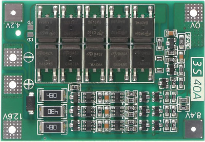 HouseOfCommon 3S 12V 40A PCB BMS Protection Board for 18650 Li-ion Lithium Battery Cell Module Electronic Components Electronic Hobby Kit