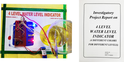 ONTEX ELECTRONICS Water Level Indicator 4 Level Multicolor Physics Investigatory Project Educational Electronic Hobby Kit