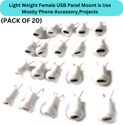 TechSupreme Panel Mount Micro USB Female Socket (PACK OF 20) Electronic Components Electronic Hobby Kit