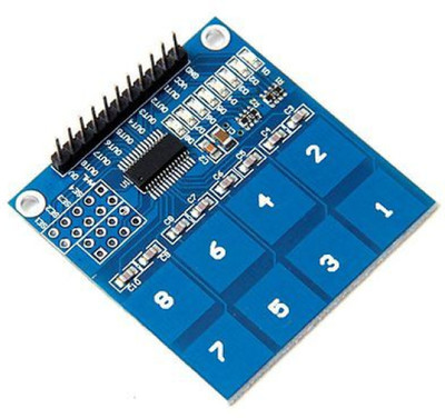Vayuyaan TTP226 3-5V 8-Channel 8 Way Capacitive Touch Sensor Module for DIY Projects Educational Electronic Hobby Kit