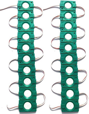 StrawHat 24V 2.4W DC Coin LED Module Light For Multipurpose Use For Vehicle Light(Green) Indicator Light Truck, Van LED (24 V, 2.4 W)(6 Series, Pack of 20)