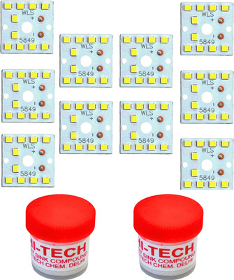 Universal Hub COMBO OF 10PCS 9W MCPCB AND 2PCS 10G HEATSINK PASTE FOR COOLING LED Electronic Components Electronic Hobby Kit