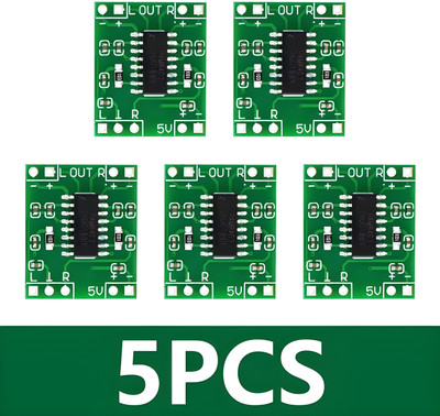 Robo Ocean Miniature PAM8403[Pack of 5] DC 5V Class D 2-Channel 3W Audio Amplifier Module Micro Controller Board Electronic Hobby Kit