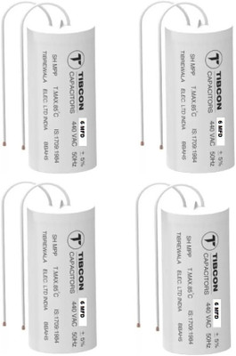 Spinxx 6 MFD 440V TIBCON Capacitor for Motor & Fan Motors ( Pack of 4 ) Motor Control Electronic Hobby Kit