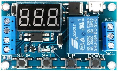 SG Flash PREMIUM QUALITY Timer Relay DC 6-30V with Digital LED Display/Micro USB 5V Sound Recorder and Sound Circuit Electronic Hobby Kit