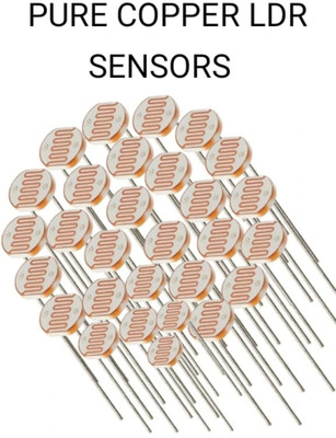 Geeta LDR PURE COPPER SENSOR 5mm LIGHT DEPENDENT RESISTOR hobby kit Electronic Components Electronic Hobby Kit